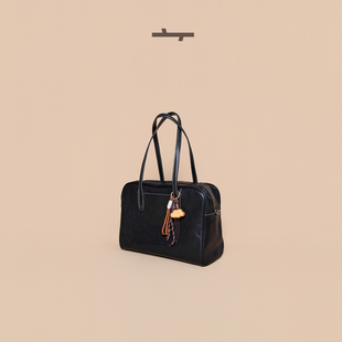 食草堂方糖保龄球包PLUS版头层植鞣牛皮大容量托特包女通勤旅行包