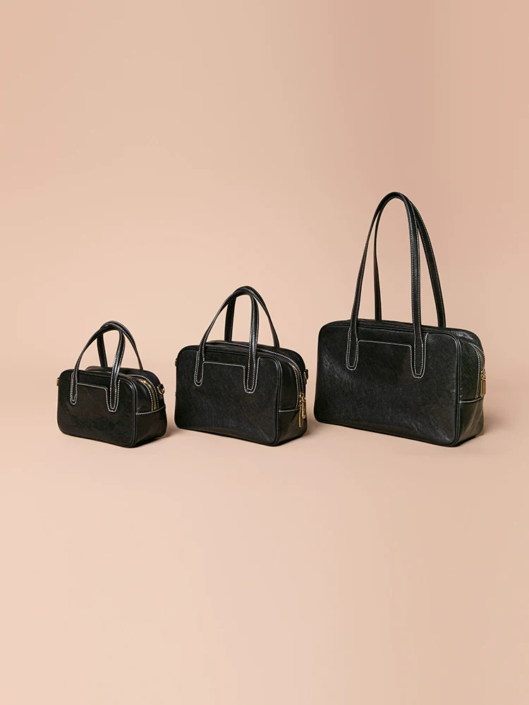 Handheld shoulder bag, one-shoulder bag, boston bag