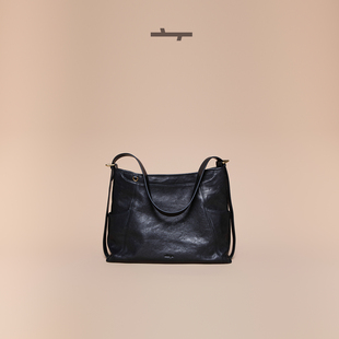 食草堂大容量hobo托特包头层植鞣皮通勤包斜跨包轻奢小众高级山行