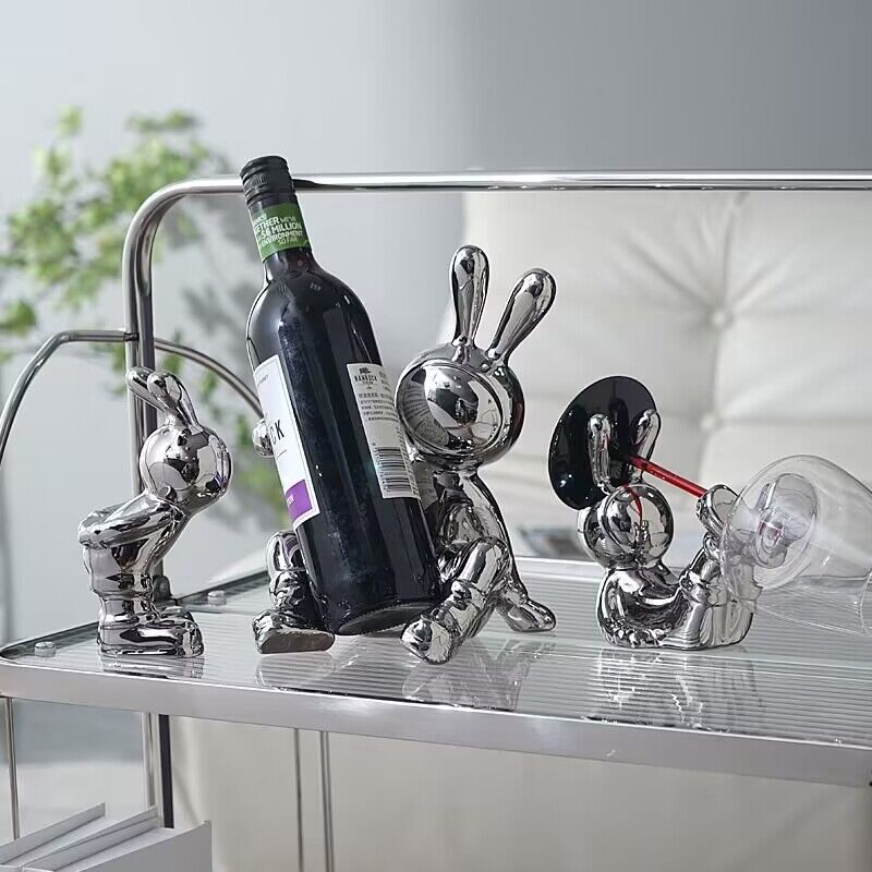 轻奢红酒架酒柜装饰品摆件餐边柜电视柜玄关客厅创意高档乔迁礼物