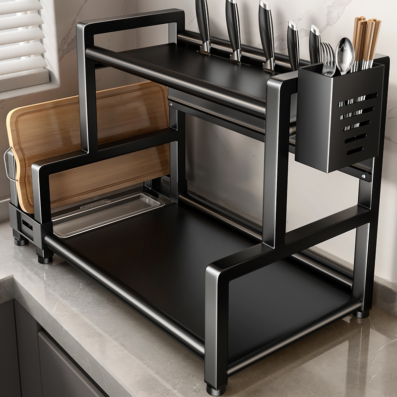 厨房置物架筷子刀架台面调味品油盐酱醋收纳层架子多功能调料置物