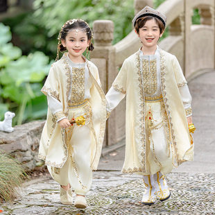 儿童少数民族藏族服装男女童秋装泰国印度舞蹈服幼儿园元旦演出服