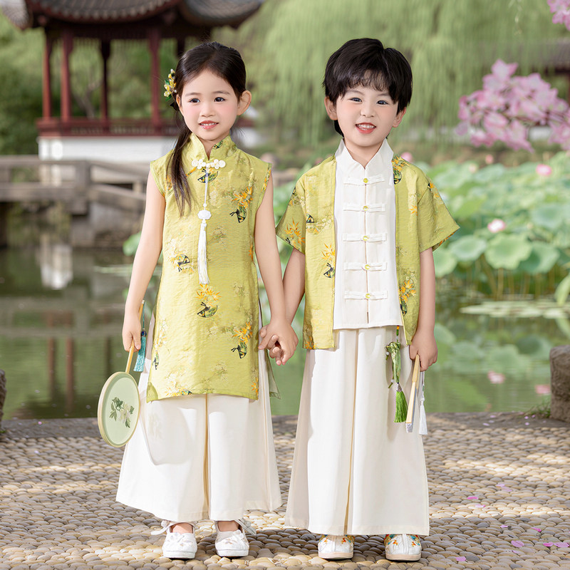 六一儿童新中式汉服国学演出服
