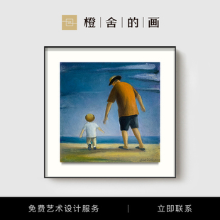 限量版 画 凌慧 饰画餐厅 在海边Moment 艺术画油画客厅装