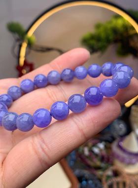 【2024新款】帝凯天然坦桑石手链冰润体梦幻蓝紫坦桑手串水晶饰品