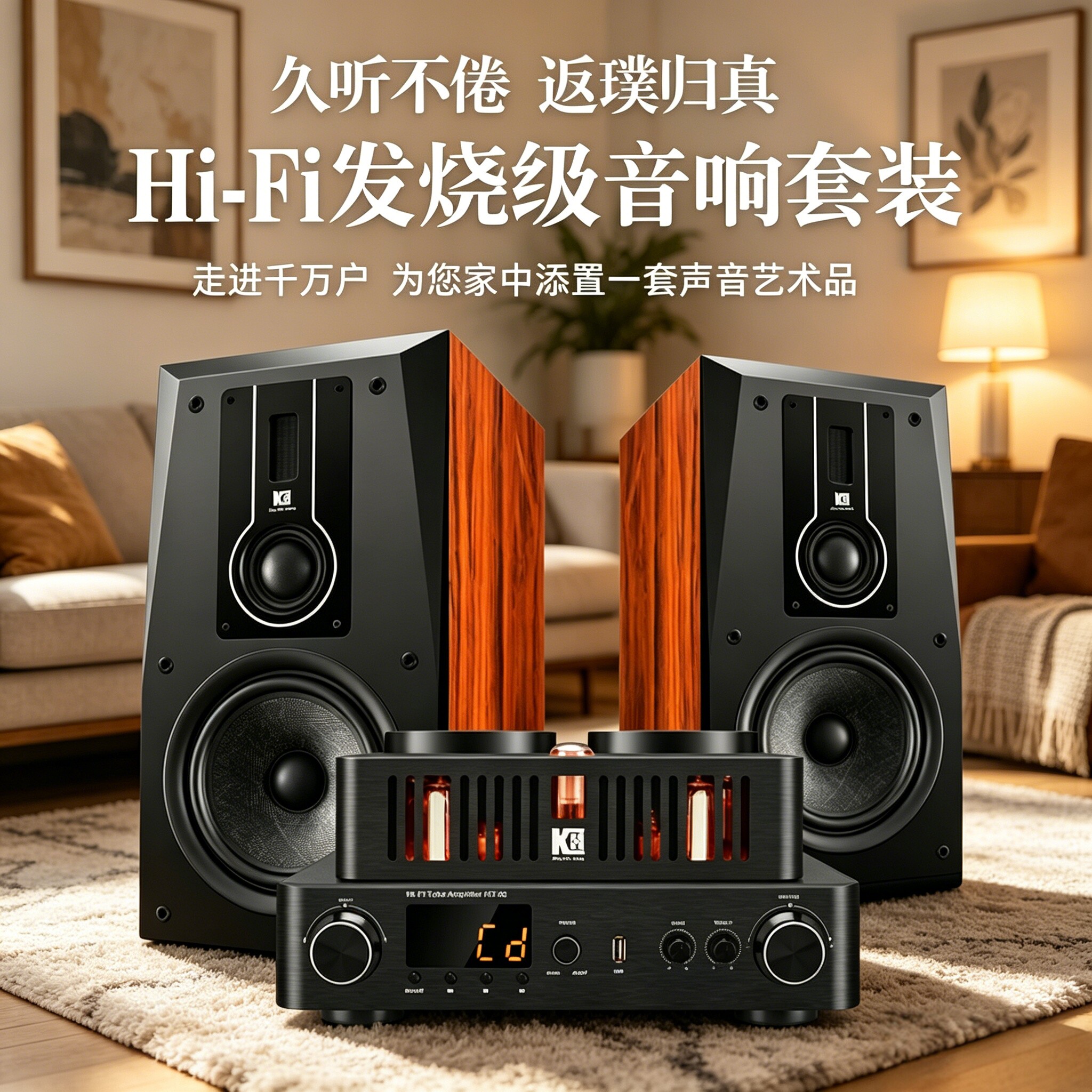 KingHope君豪概念A-8组合音响8寸三分频胆机发烧hifi