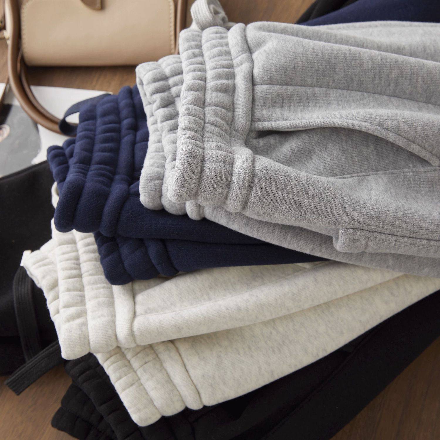 秋冬基础款厚实加绒舒适弹力松紧腰系带收口显瘦运动休闲裤卫裤女,女装/女士精品,卫裤,淘宝优惠券,粉丝福利购,淘宝优惠卷