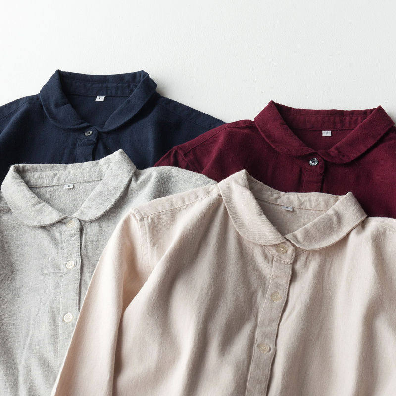 直筒通勤单排扣长袖棉