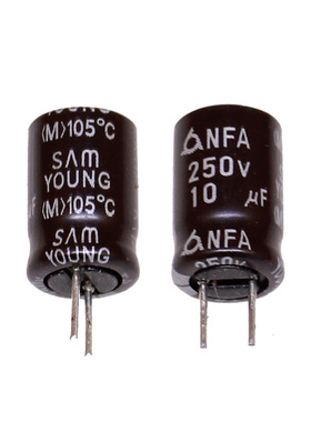 SAMYOUNG进口铝电解电容器250v10uf 8*11.5三莹NFA短脚 高频 包邮