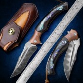 神犬日本进口锻造SKD11三合钢折叠刀高硬度锋利户外随身刀手工刀