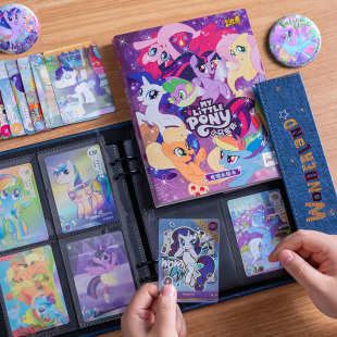 小马宝莉 卡游批发市场收藏卡册 卡片一整盒收纳册卡膜卡套盒正版
