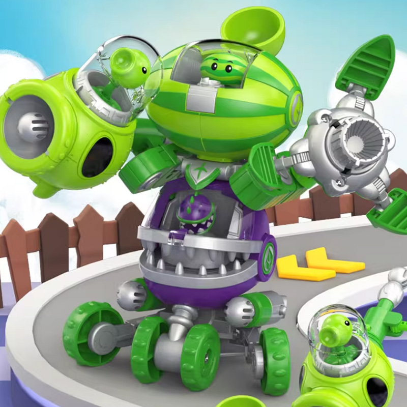 植物大战僵尸玩具变形合体机器人