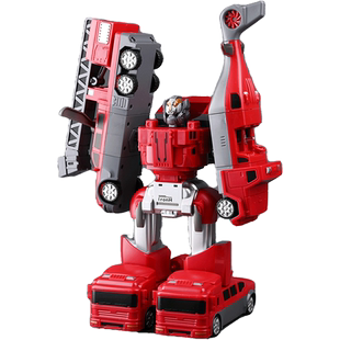 儿童磁力积木拼装玩具男孩益智变形消防车金刚磁铁机器人3礼物6岁