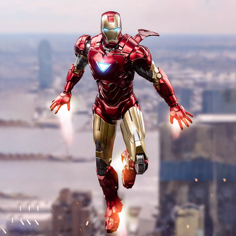 钢铁侠周边手办mk6发光可动人偶