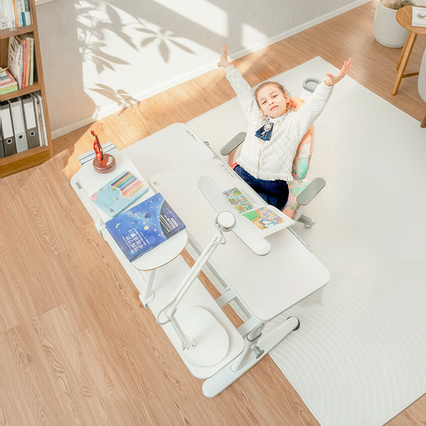 大将作M6套装儿童学习桌椅小学生书桌可升降写字桌家用课桌椅子