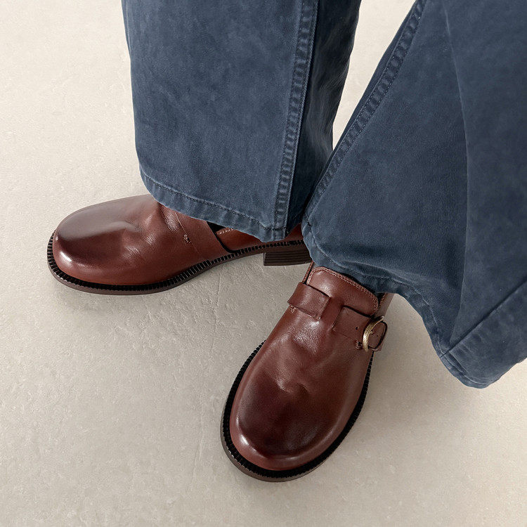 3.5cm复古文艺英伦学院风休闲中跟真皮时尚乐福鞋单鞋圆头小皮鞋,女鞋,深口单鞋,淘宝优惠券,粉丝福利购,淘宝优惠卷