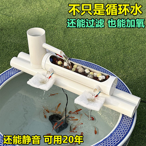 养鱼水循环鱼缸过滤器增氧吸便