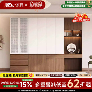 实木橡木书桌衣柜带梳妆台一体组合家用衣柜子大衣橱卧室衣帽间