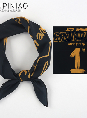 春秋季韩国rng嘻哈头巾发带男女潮牌街头百搭装饰小方巾丝巾领巾