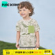 凉感可爱印花短袖 婴儿童装 博睿恩男宝宝T恤春夏款 上衣 雪糕棉