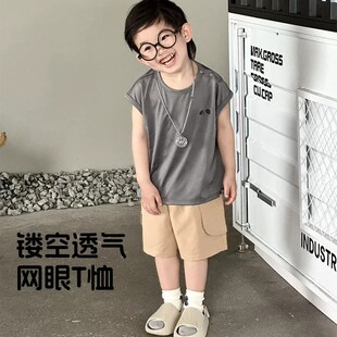 博睿恩儿童夏季透气无袖背心