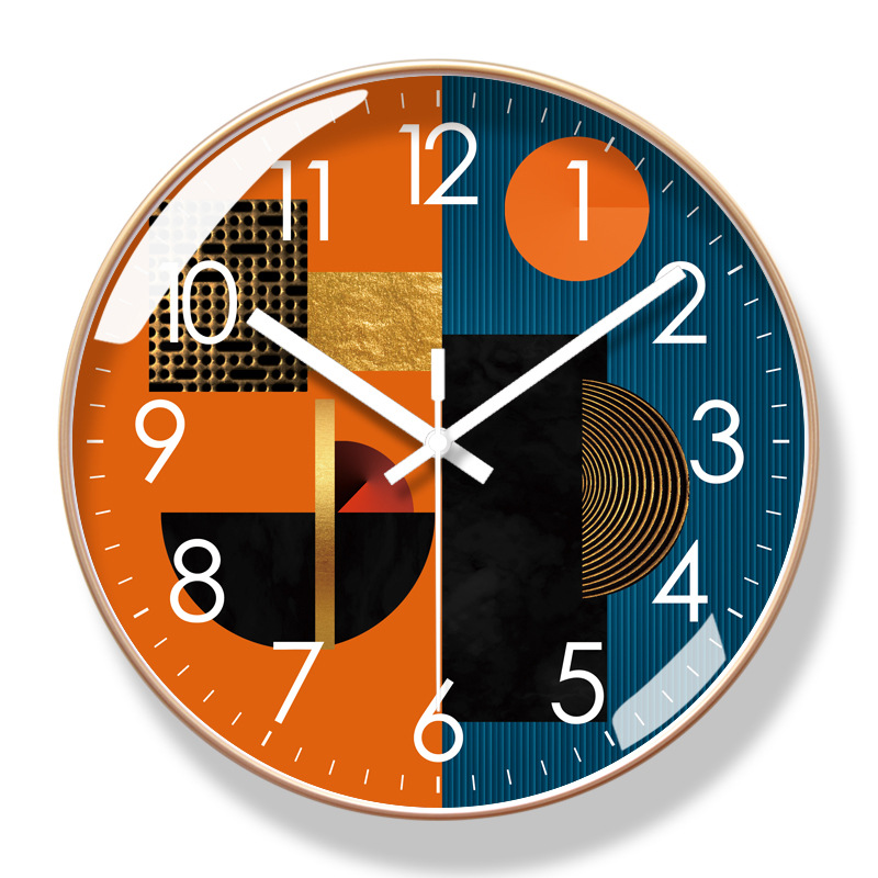 轻奢时钟挂表现代静音扫秒石英钟