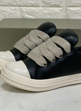 ro胖丁面包鞋男暗黑充气胖胖鞋厚底增高粗鞋带情侣百搭高街板鞋女