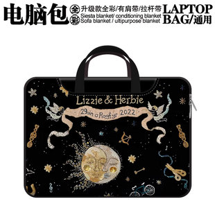 升级款手提斜挎皮革电脑包男女适用苹果Air13华为matebook14联想拯救者惠普戴尔小米17/16/15寸笔记本内胆包