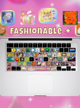 适用MacBook硅胶m4/m3键盘膜pro 13保护air苹果笔记本14电脑2萌物