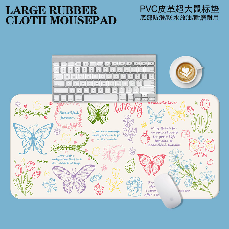 原创大ins皮革鼠标垫防水滑鼠垫