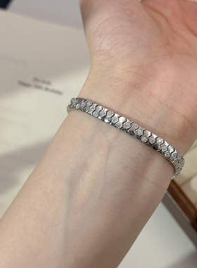 S925纯银重工蜂巢手链女ins小众高级感轻奢百搭时尚简约个性手环