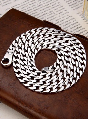 925纯银马鞭链男女款古巴链