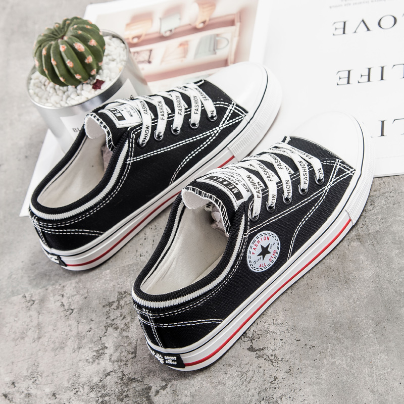 41-43码脚女士春款大号帆布鞋