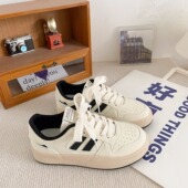 港风厚底小白鞋 大码 女41 2024秋季 43百搭小众设计休闲运动板鞋