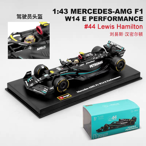 比美高1/43奔驰W14F1方程式车模