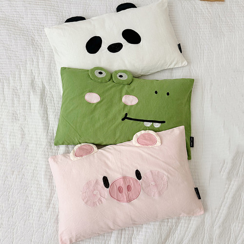 纯棉针织棉可爱柔软透气儿童枕套