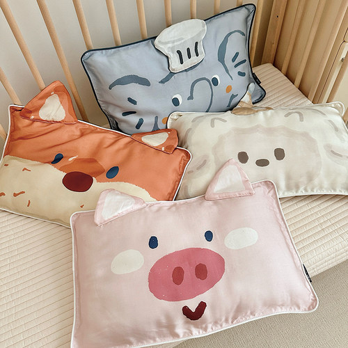 夏季儿童学生凉感纯棉天丝枕套