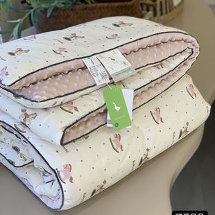 出口韩国大鹅豆豆被秋冬季 可爱儿童加厚保暖大豆冬被单人空调被子