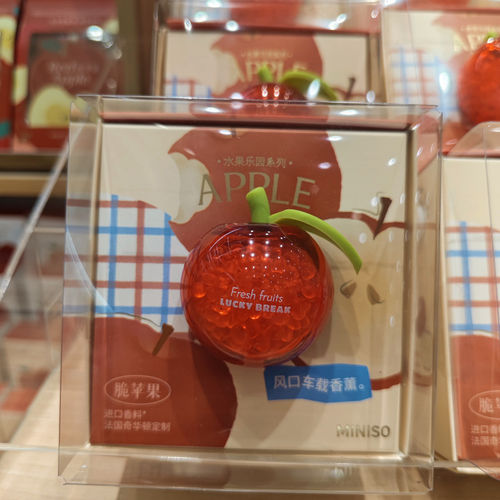 【MINISO】名创优品水果乐园系列-风口车载香薰(脆苹果)汽车香水