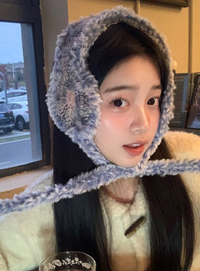氛围感ins毛线耳罩女可爱绑带毛绒耳暖秋冬季防冻护耳套学生耳捂
