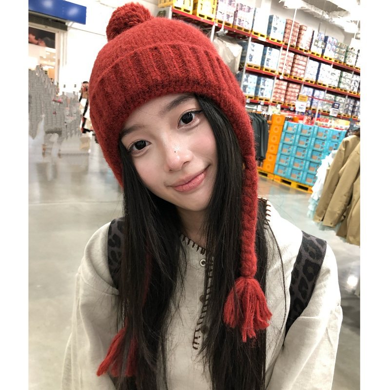 日系复古纯色毛球护耳毛线帽子女秋冬加厚显脸小针织帽保暖雷锋帽,服饰配件/皮带/帽子/围巾,帽子,淘宝优惠券,粉丝福利购,淘宝优惠卷