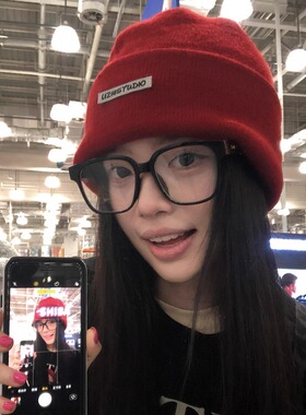 2026时尚针织帽女秋冬加厚保暖毛线帽大头围堆堆帽百搭套头冷帽潮