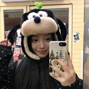 情侣卡通小狗毛绒帽子女冬季 可爱加厚飞行员护耳帽防寒保暖雷锋帽