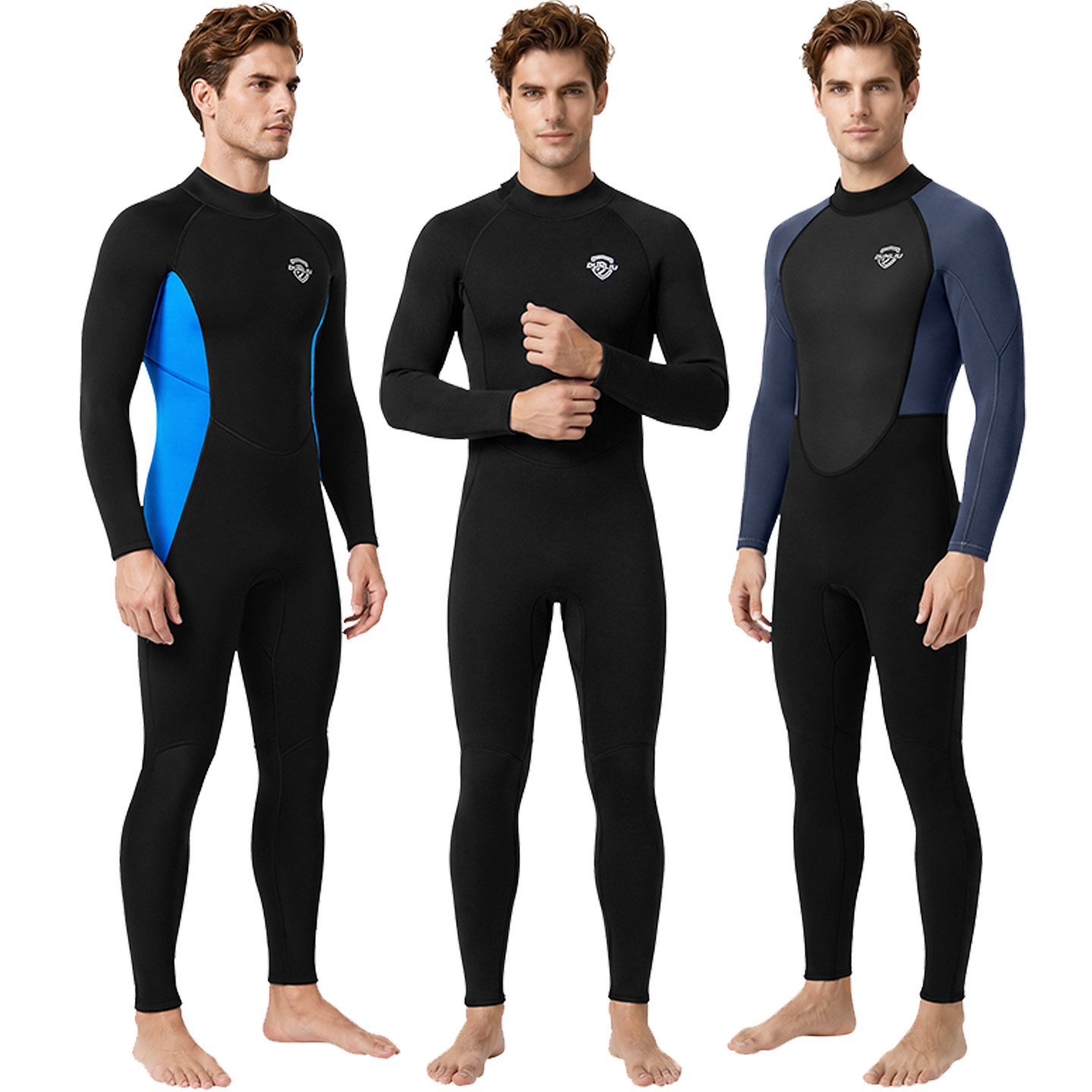 3mm男款连体潜水服保暖防晒冲浪图片