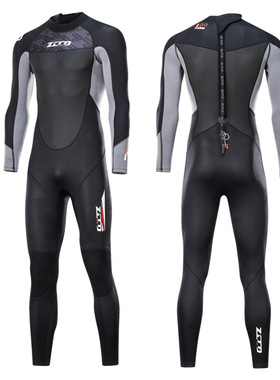 ZCCO潜水服3MM男女连体冲浪浮潜加厚保暖大码潜水衣 防晒泳衣深潜