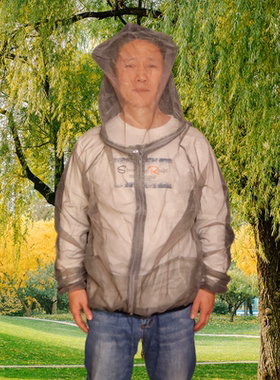 防蚊防虫上衣钓鱼夜钓野营旅游网布夏季超轻衣服渔具网布3085新款