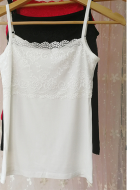 白色蕾丝吊带背心女2026新款内搭莫代尔春季西装打底无袖上衣黑色