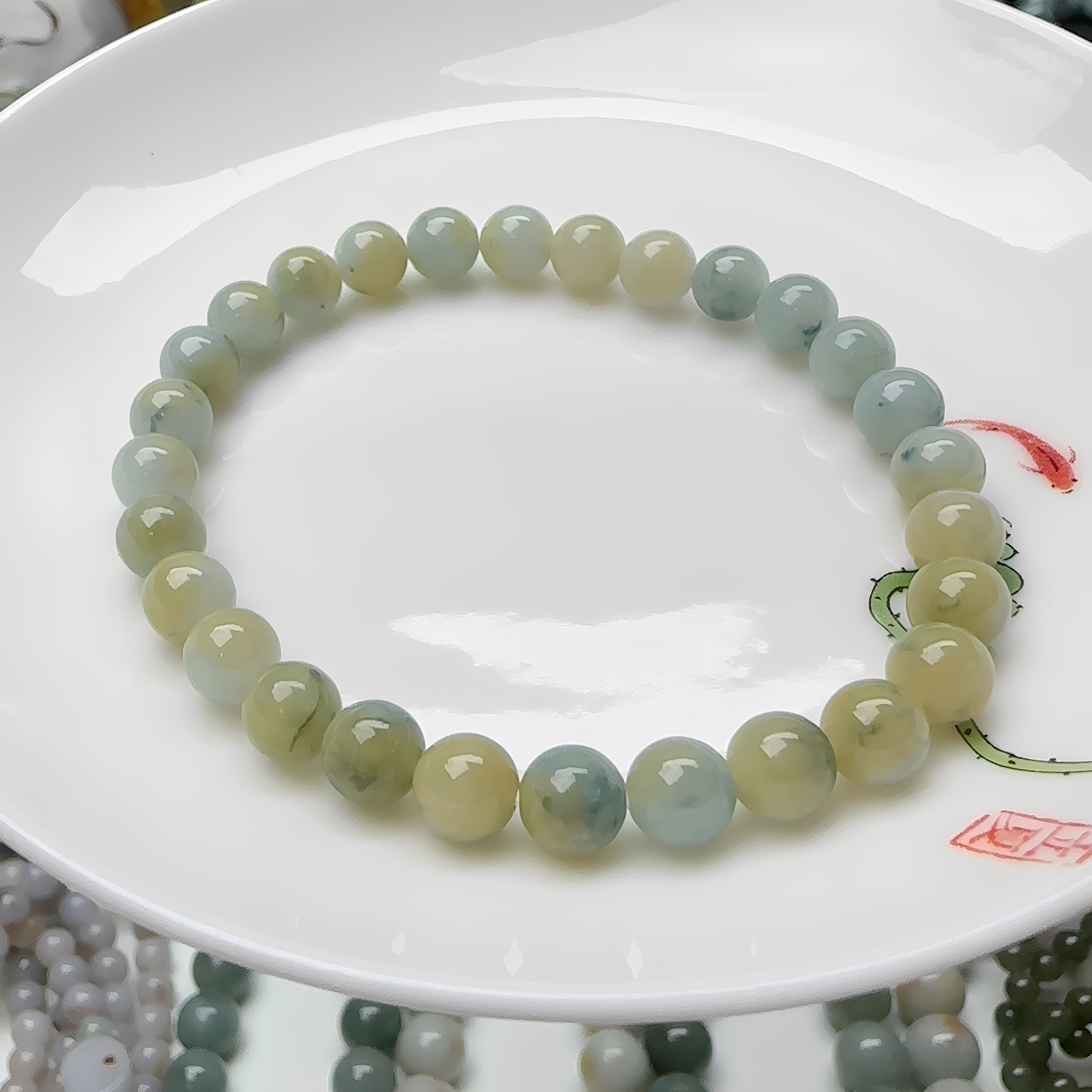 翡翠天然黄翡飘花卡6+