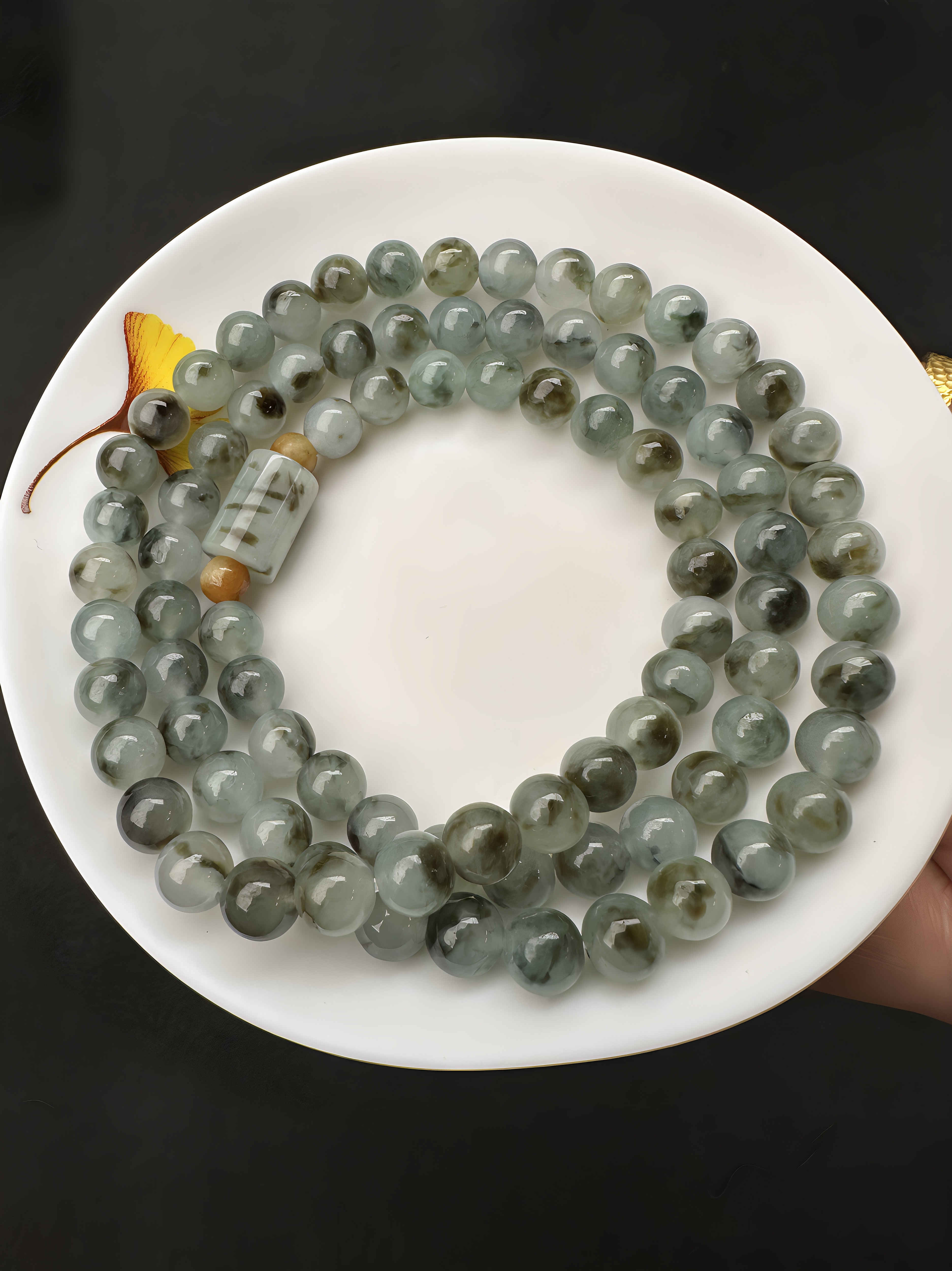 翡翠特色冰水草画多圈卡6.8