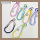 多巴胺撞色挂绳手腕短绳编织手提带夹片手机壳挂饰钥匙扣防丢男女